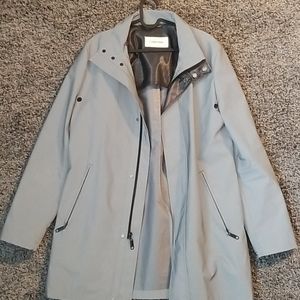 Calvin Klein Long Reflective Silver Coat